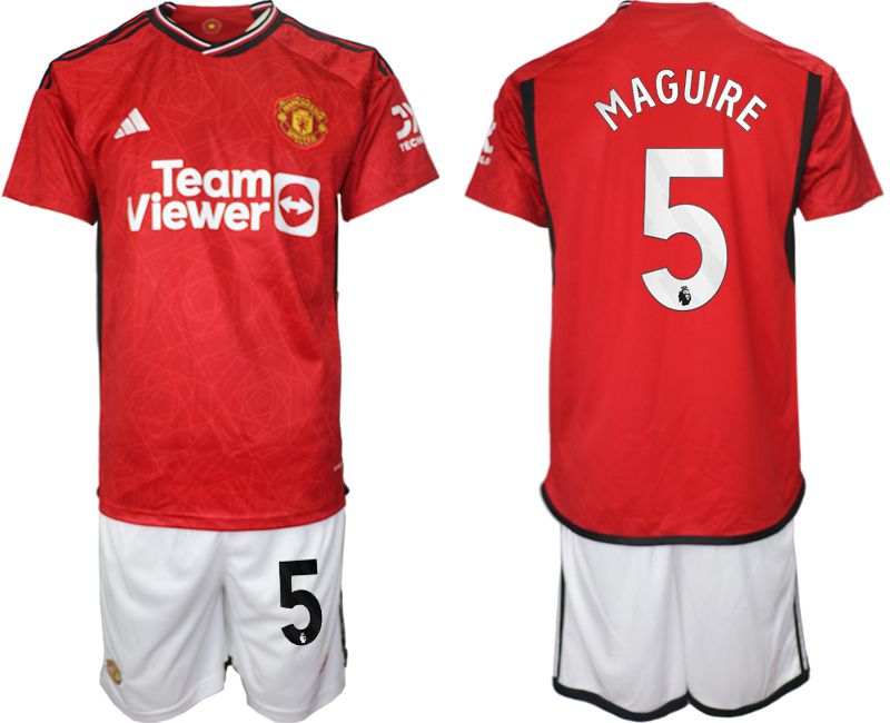 Men 2023-2024 Club Manchester United home red #5 Soccer Jersey->->Soccer Club Jersey